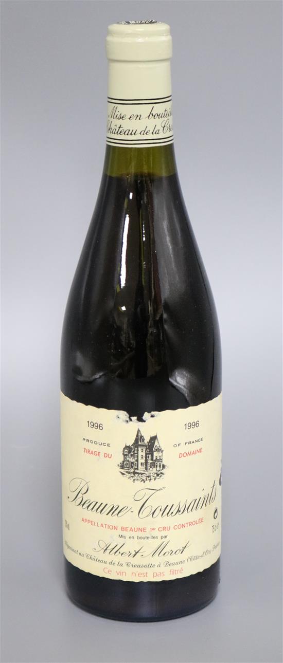 Six bottles of Domaine Albert Morot Beaune-Toussaints 1er Cru, 1996